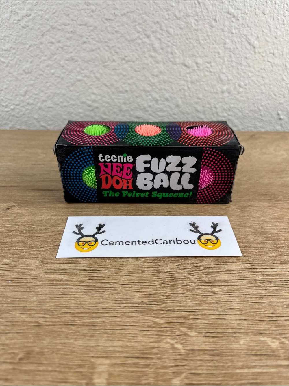 NeeDoh Teenie Fuzz Ball 3-Pack Green Orange Pink Squishy Fidget Toy NEW SEALED